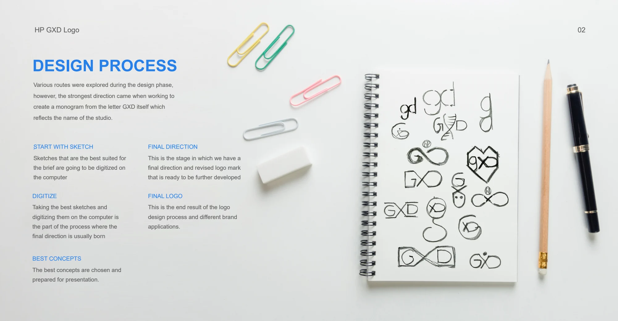 Exploration and development — original gxd identity project material
