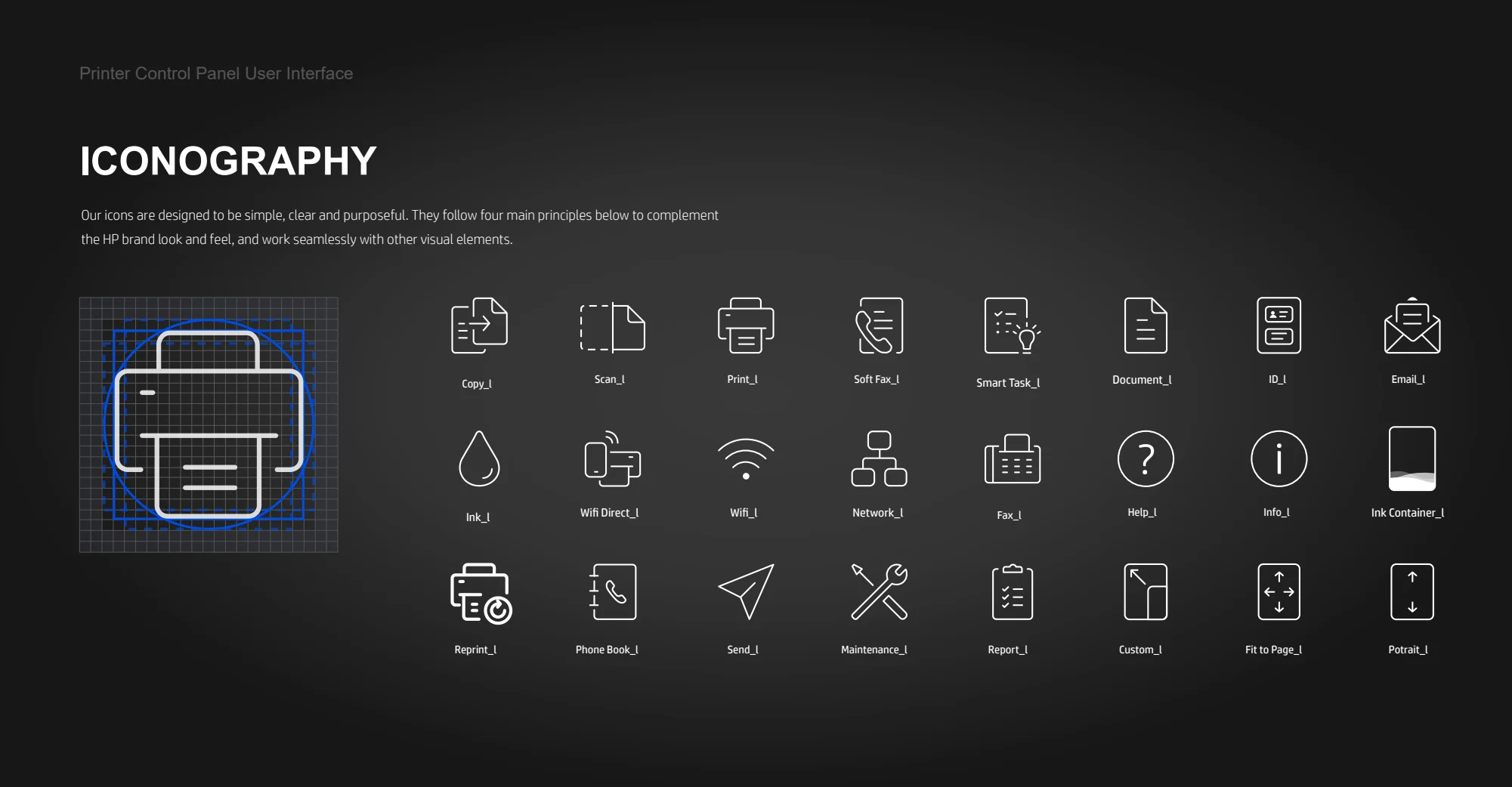 Iconography — original magic touch panel project material