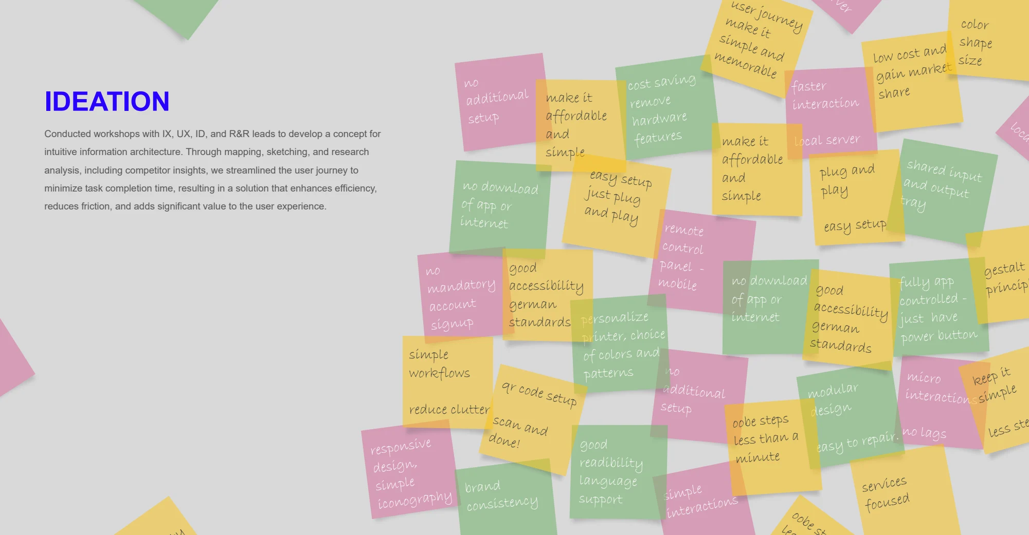 Information architecture — original remote control ui project material