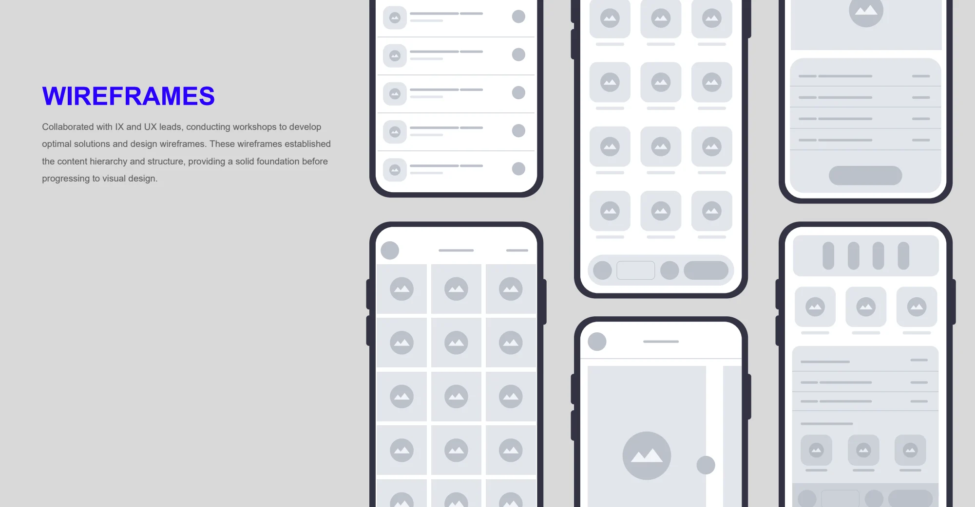 Wireframes — original remote control ui project material