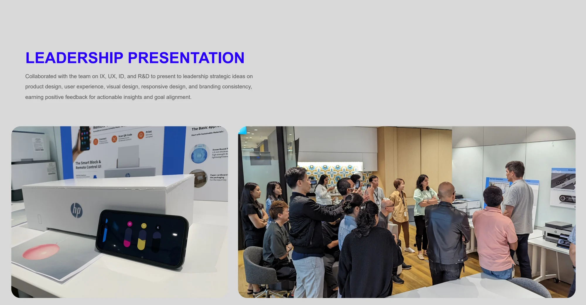 Leadership presentation — original remote control ui project material